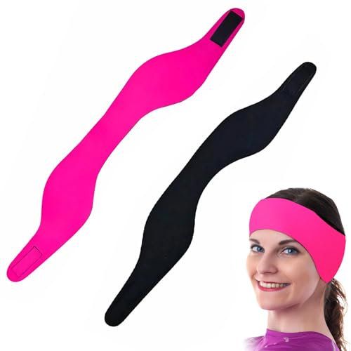 2 fasce per capelli da nuoto, fascia elastica in neoprene, protezione per orecchio, fascia per capelli e donne, per nuoto e surf