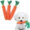 NJCXOLA 3 Pezzi Kong per Cani in Corda Intrecciata Carota,Giochi per Cani,Giocattolo da Masticare, Pulizia dei Denti, Giochi Cane per Cani da Masticare per Cuccioli di Piccola Taglia Media