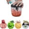 Multifunctional Hand Pull String Garlic Mincer Onion Cutter, Manual Food Processor Vegetable Chopper, Easy To Clean, for Ginger, Fruits, Herbs, 500ml(12.5 * 9.3cm)