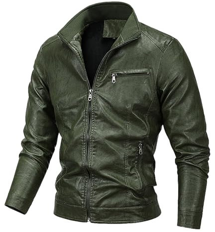 Generico Chiodo in Pelle Donna Nero Giacca Giubbotto Moto Vera Pelle Motociclista Uomo Invernale Caldo Giacca Piumino Uomo Invernale Giacche di Pelle Chiodo Uomo Giacca Uomo AutunnoBomber Nero