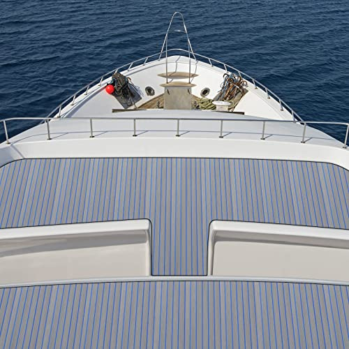 Poyujkyhr Foam Teak Floor Non-slip Mat EVA Marine Carpet 6mm Thickness Mat 95 * 24inch Boat Flooring EVA Foam Decking Sheet 0.24inch Thickness