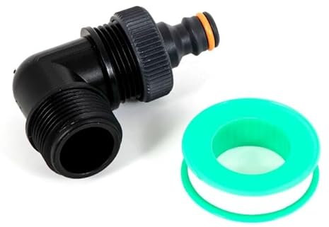 ABAZO - Raccord de pompe sur pompe de jardin, raccord de tuyau, clapet anti-retour pour la pompe, raccordement à un hydrophore, jeu d'accessoires de pompe, raccord de sortie de pompe SET 1 AG