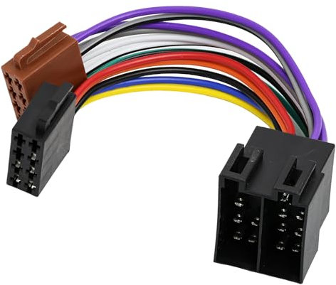 Cavo Adattatore 16 Pin Universale Autoradio ISO, Connettore per ISO Autoradio Stereo Radio da 18 Cm, Cablaggio Adattatori per Schermo Retrattile DIN, Connettore Autoradio per Molti Modelli di Auto
