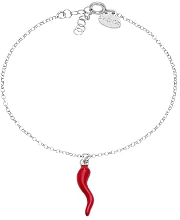 Louis Ciocchetti dal 1887 Armband aus 925 Silber mit Glückshorn, verstellbar, Geschenkidee für Damen und Herren, Made in Italy