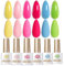 Born Pretty UV Nagellack Pastell Helles Neon Süßes Gel Nagellack Rosa Gelb Grün Blau Rot Frühling Sommer UV Lack LED Soak off Manicure Gel Lacquer Varnish