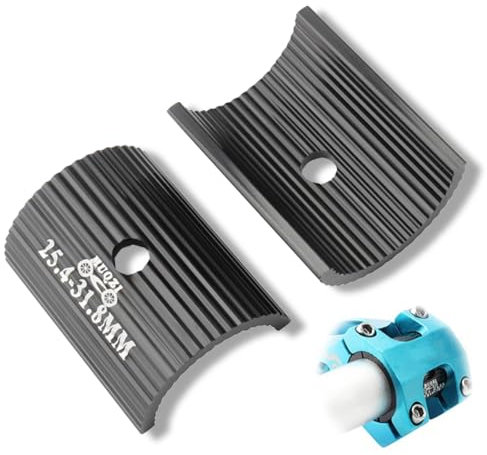 AOEVUIR 2 Pièces Entretoises de Guidon Vélo Adaptateur Potence Aluminium Léger et Robuste (25,4 à 31,8 mm)