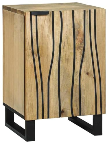 vidaXL Bathroom Cabinet with Shelf Brown and Black 38 x 33.5 x 58 cm, Bathroom Storage Solutions, Modular Furniture, Compact Shelves, Sleek Cabinet System, Practical Unit for Home Organization