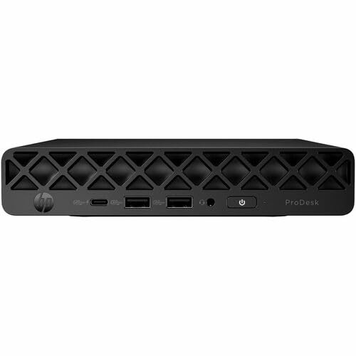 HP ProDesk 4 G1i Mini PC Desktop Computer - Intel Core Ultra 5 235T - 16GB DDR5 SDRAM - 512GB SSD - Jack Nero - Chip Intel Q870 - Windows 11 Pro - Tastiera Inglese - IEEE 802.11ax Wireless LAN
