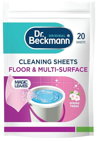 Floor & Multi-Surface Cleaning Sheets 20 Pack - Powerful Against Dirt & Grease - Fast Drying and Gentle on Surface with Spring Fresh Scent