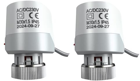 Stellantrieb Fussbodenheizung 230v M30x1,5 NC(Stromlos Geschlossen) Stellmotor Fußbodenheizung Ventil für Nahezu Jeden Heizkreisverteiler (2 Stück)