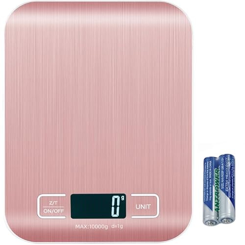 Kitchen Scale, 22lb Food Scale with Tare, LCD Display, 1g | High-Precision Weighing, Quick Tare Function, Multiple Weighing Units, Clear Backlit Display, Compact And Easy To Clean