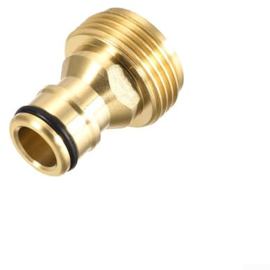 Brass Tap Connector with G3/4 Male Thread for Washing Machine, Outdoor & Bathroom Faucets – 23mm Hose Pipe Adapter with Leak-Proof Rubber Ring