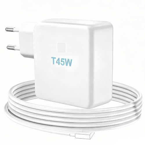 SCOVEE 45W T-Tip Cargador Mac Book Air, 45W T-Tip Adaptador Rápido Compatible con Mac Book Air 11 Pulgadas y 13 Pulgadas 2012-2017, para Modelos A1435, A1436, A1465, A1466
