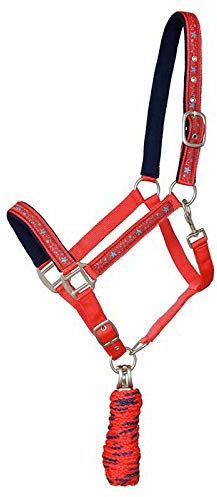 German Riding Halfterset Starlet (Cob BZW VB, rot)