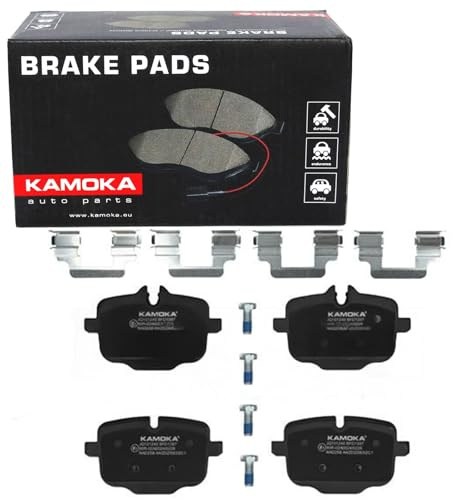 KAMOKA Bremsbelagsatz, Scheibenbremse JQ101240 Hinterachse | Kompatibel mit: BMW 5, 5, 5 Touring, 5 Touring, 6 Cabriolet, 6 Coupe, 6 Gran Coupe, 6 Gran Turismo, 7, X3