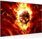 Runa Art Bild Totenkopf Feuer Modern Wandbilder Wohnzimmer 1 Teilig - Made In Germany - Flamme Rot Schwarz Flur 402315a