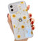 Tybiky Handyhülle iPhone 12 Mini hülle Echte Blumen weiche Silikonhülle mit handgefertigten getrockneten Blumen, Transparente Ultra-dünne unsterbliche für iPhone 12 Mini., Schräge Weiß Daisy