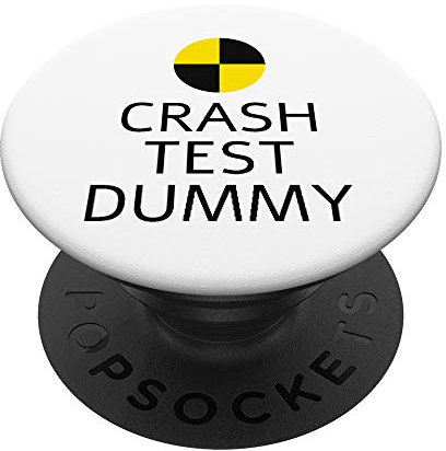 Lustiger Crash Test Dummy Einfach Last Minute Halloween PopSockets PopGrip: Ausziehbarer Sockel und Griff für Handys/Tablets mit Tauschbarem Top