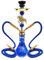 20 Hookah Set with Glass Tank & Clay Bowl - 2 Hose PVC for Better Shisha Smoking