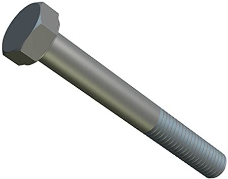 Boulons hexagonaux avec tige M16x100 (paquet de 2) Boulons hexagonaux mécaniques noirs en acier inoxydable haute résistance certifiés norme DIN931 ISO 4014 (16 mm x 100 mm)