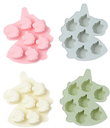 beicemania® Silicone ice Cube Tray 4-Piece Set Chocolate Mould Unicorn