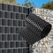 NYVI Polyrattan Sichtschutzstreifen Privafence Schwarz 255 x 19 cm - SPARSETS - Sichtschutz für Doppelstabmatten Zaun - Premium Zaunsichtschutz