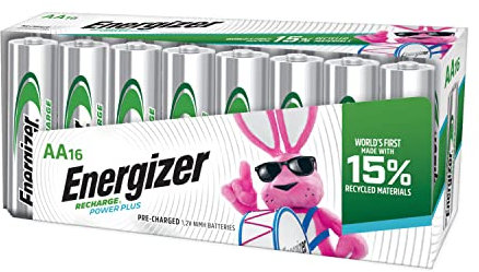 Energizer Power Plus Lot de 16 Piles AA Rechargeables Double A
