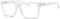 Eyekepper Oversized Reading Glasses Square Large Frame Readers for Men and Women - Transparent +2.25