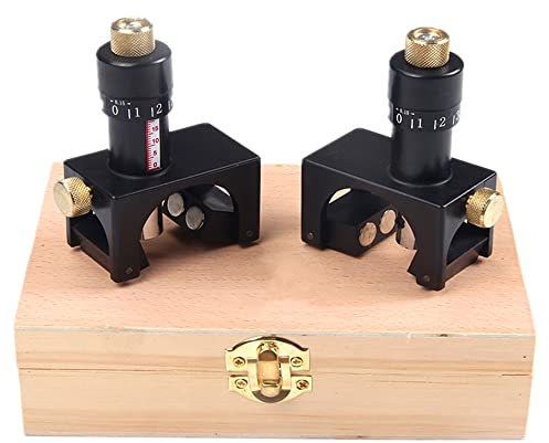 BANTE 2-Pcs justierbares magnetisches Hobelmesser, Jointer Messer Klinge Vernier Setter Jig Gauge Planer Fixture Halter für die meisten Hobelmesser Holzbearbeitung Positionierungswerkzeug