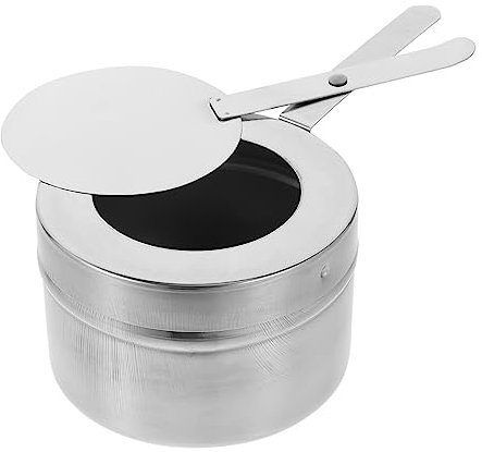 Cabilock Gericht Edelstahl-Brennstoffbox Fondue-Brennstoff Campingkocher Holzkohlegrill-Zubehör Rucksack-Herd Edelstahl-Brennstoffhalter Chafing Dish Brennstoff Outdoor-Kochherd