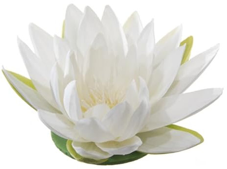 artplants.de Deko Blüte Lotusblüte SUADO, schwimmend, weiß, 6cm, Ø15cm - Kunstblumen