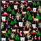 TEXTREND Meterware Jersey - Stoff zum Nähen - 100% Baumwolle - Textilien 1x1.60m - Einfarbiger Stoff - Verschiedene Farben (Weihnachts-Teddybären mit Sarnies auf schwarzem Hintergrund)