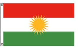 Stormflag Drapeau Kurdistan 60x90cm Drapeau Kurd 2x3ft polyester 90g/m2 Double couture