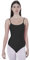 Body für Tanz, Ballett, Gymnastik, Damen, ärmellos, mit Rundhalsausschnitt und Rückenabdeckung, nicht transparent, eng anliegend, für Tanz, Schwarz , XL