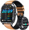 Montre Connectée Homme Sport Smartwatch: Marron Montre Intelligente avec Appel Blutooth Andriod ios Compatible 3ATM Étanche Militaire Watch 100+ Sportif Fitness Mode Moniteur de Santé Sommeil Podometr