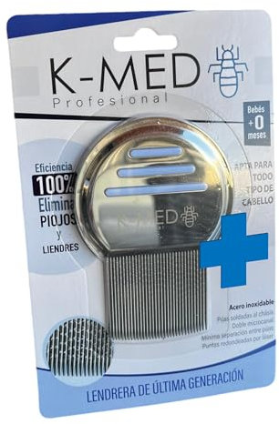 K_MED La lendrera de los profesionales K-MED Reúne todas las mejoras técnicas actuales para la máxima efectividad en la eliminación de piojos y Liendres. Niños y adultos. Apto embarazadas.