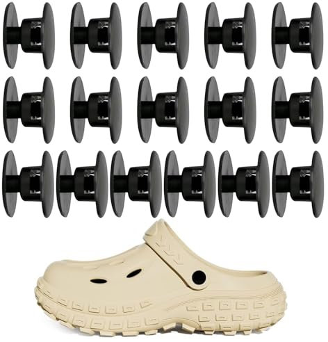 YAZANY 16 Pcs Screw Rivet, Black Rivets Black Screw Rivets Hole Plastic Push in Rivets Fastener Wristband Charm Backs for Any Perforated Shoes Boots Wristband Accessories Black 16mm