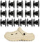 YAZANY 16 Pcs Screw Rivet, Black Rivets Black Screw Rivets Hole Plastic Push in Rivets Fastener Wristband Charm Backs for Any Perforated Shoes Boots Wristband Accessories Black 16mm
