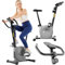 TREX SPORT Heimtrainer Fahrrad TX-350MB RIZE | Hometrainer Fahrrad |Pulssensoren, extrem leises Magnetbremssystem mit 10 Widerstandsstufen, 5 Sitzhöhen, 120 kg belastbar (GRAY MARBLE)