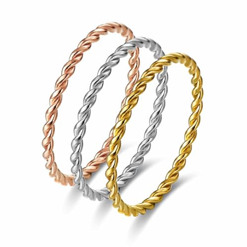 Anillos tensores de cobre, anillos tensores de cobre puro trenzados, anillos tensores, anillo trenzado de cobre sólido para hombres y mujeres