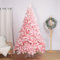 YPDOPORA Schneebeflockter Weihnachtsbaum Mit Beleuchtung, Künstlicher Weihnachtsbaum, Künstlicher Feiertagsbaum Mit Zweigspitzen Und Faltbarem Ständer, Einfacher Aufbau Als Heimdekoration,5FT