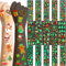30Feuilles Tatouages Temporaires Noël Faux Tatouage Éphémère Autocollant Fluorescent Sticker Dessin Animé Renne Cloche Sapin Bonhomme de Neige Pingouin Cadeaux Décoration DIY pour Enfants Fête Noël