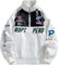 YANBLOS Jacke Herren Casual Mode Langarm Jacke Herren Jugend Vintage Trend Outdoorjacke Herren Warm Kältejacke Herren Persönlichkeit Gutaussehend Kunstlederjacke Herren F-White L
