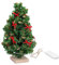 Miniature Christmas Tree with Lights for Dolls House, 1/12 Scale Christmas Tree Model Toy, Realistic Christmas Tree Desktop Ornaments, Dolls House Light up Christmas Tree, Doll House Accessories