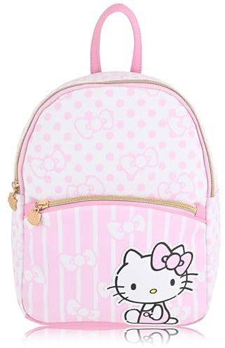 Fast Forward Sanrio Hello Kitty Rucksack für Damen | Hello Kitty Woman Geldbörse | PU-Leder Hello Kitty Mini Rucksack Geldbörse, hello kitty, Tagesrucksäcke
