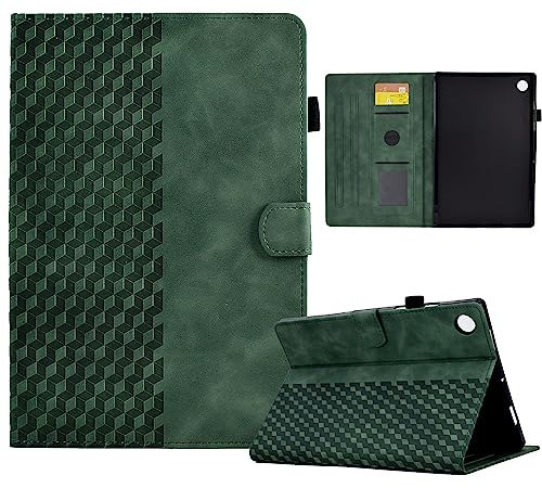 Funda Compatible con Huawei MediaPad M5 Lite 10 10.1, Funda Retro Carcasa Cuero con [Auto-Sueño/Estela] para Huawei MediaPad M5 Lite 10 10.1 Pulgadas, Verde