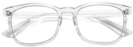 Suertree Lunettes de vue de loin, anti-lumière bleue, anti-lumière bleue, pour homme et femme, 8082clear, -3.0