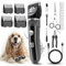 Hundeschermaschine, Hundepflegeset, 2-Gang-Geräuscharmes IPX5-wasserdichtes LED-Display, professioneller kabelloser Tierhaarschneider, geeignet für kleine mittelgroße Hunde und Katzen