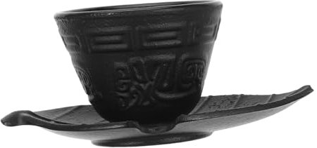 Cabilock Posavasos Para Taza De Té Vintage Taza De Hierro y Almohadilla Para Té Chino Para Uso Casa o Ceremonias De