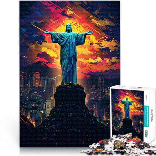Puzzle für Erwachsene 1000 Teile Rio de Janeiro-Puzzlespiel ganze Familie für Teenager ab 14 Jahren 26x38cm